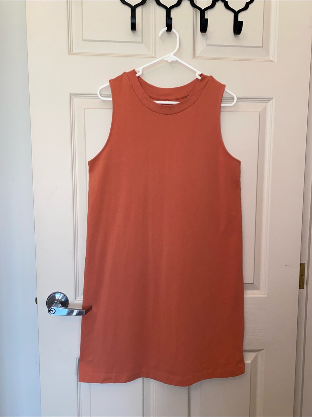 Cotton Rust Sleeveless Sun Dress